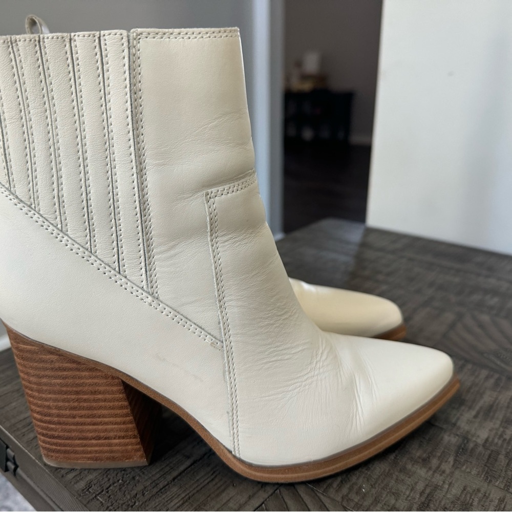 Elegant Cream Ankle Boots